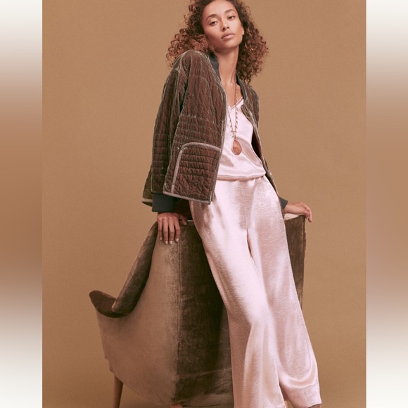 ANTHROPOLIGIE Hei Hei Velvet quilted jacket Sz XS - Picture 2 of 13